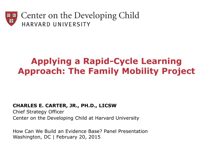 applying a rapid cycle learning approach