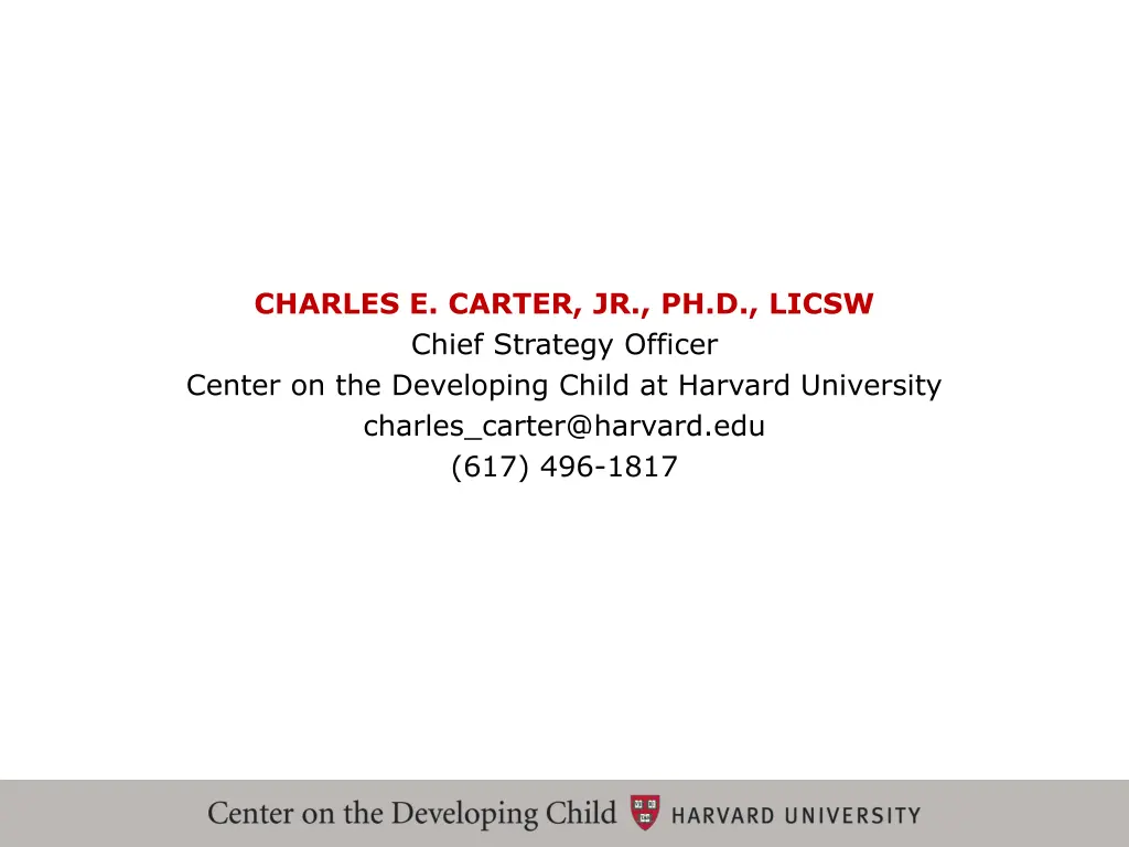 charles e carter jr ph d licsw chief strategy