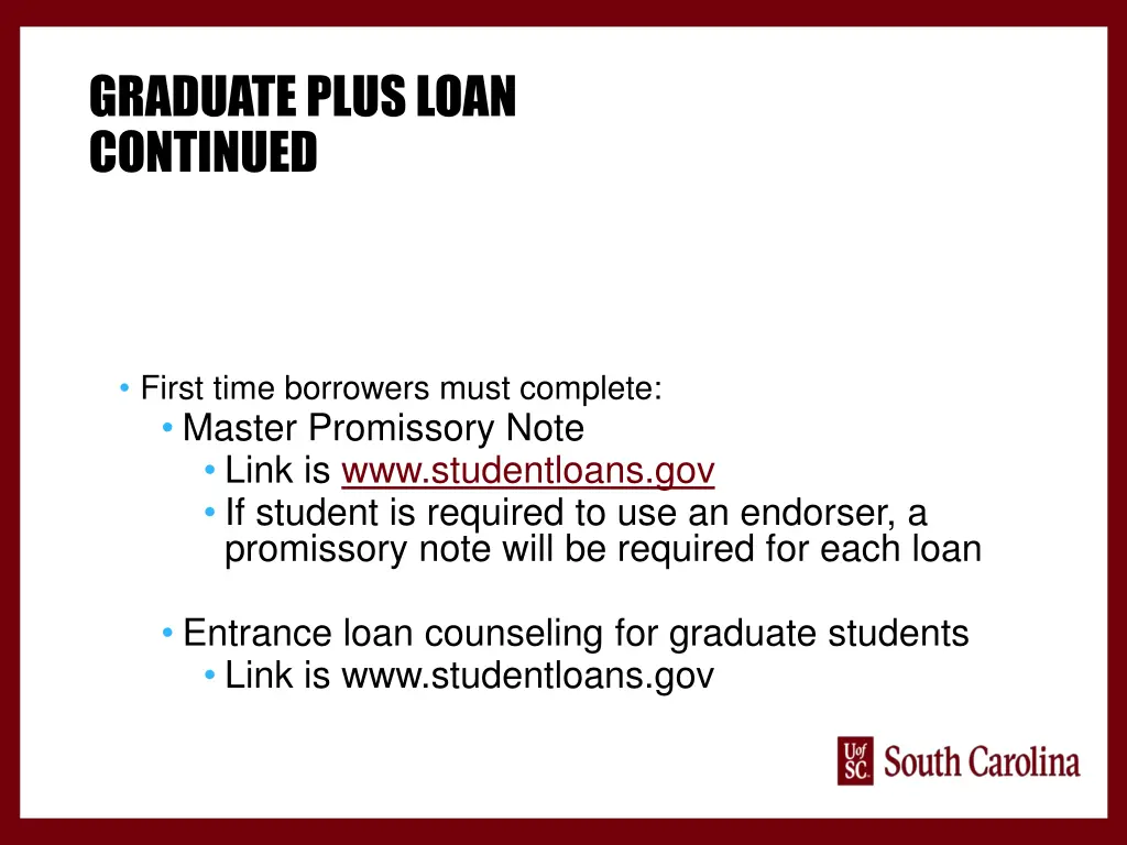 graduate plus loan continued