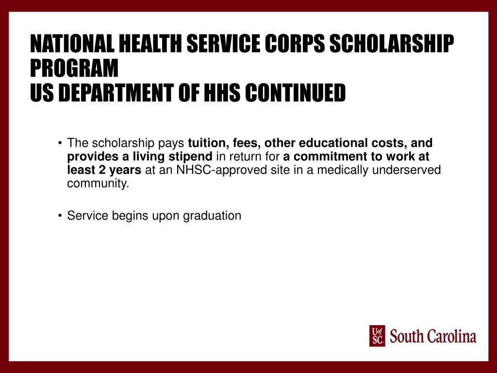 national health service corps scholarship program 1