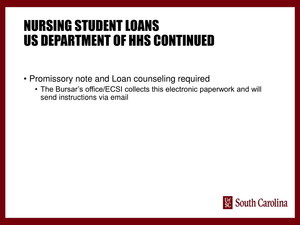 nursing student loans us department