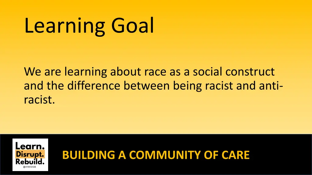 learning goal