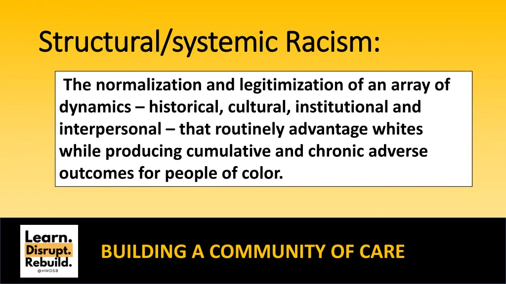 structural systemic racism structural systemic