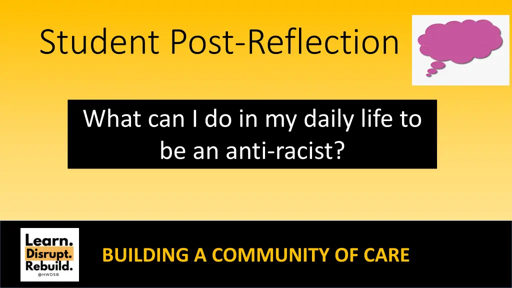 student post reflection