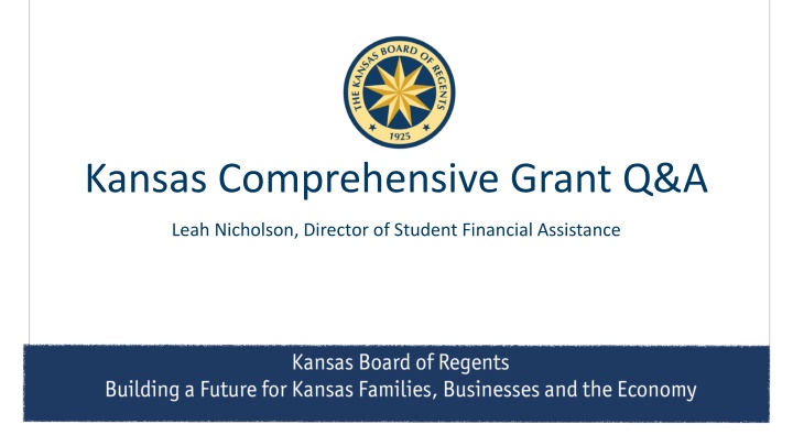 kansas comprehensive grant q a