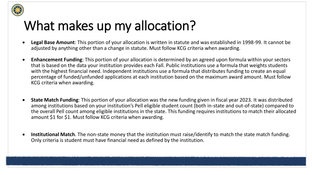 what makes up my allocation what makes