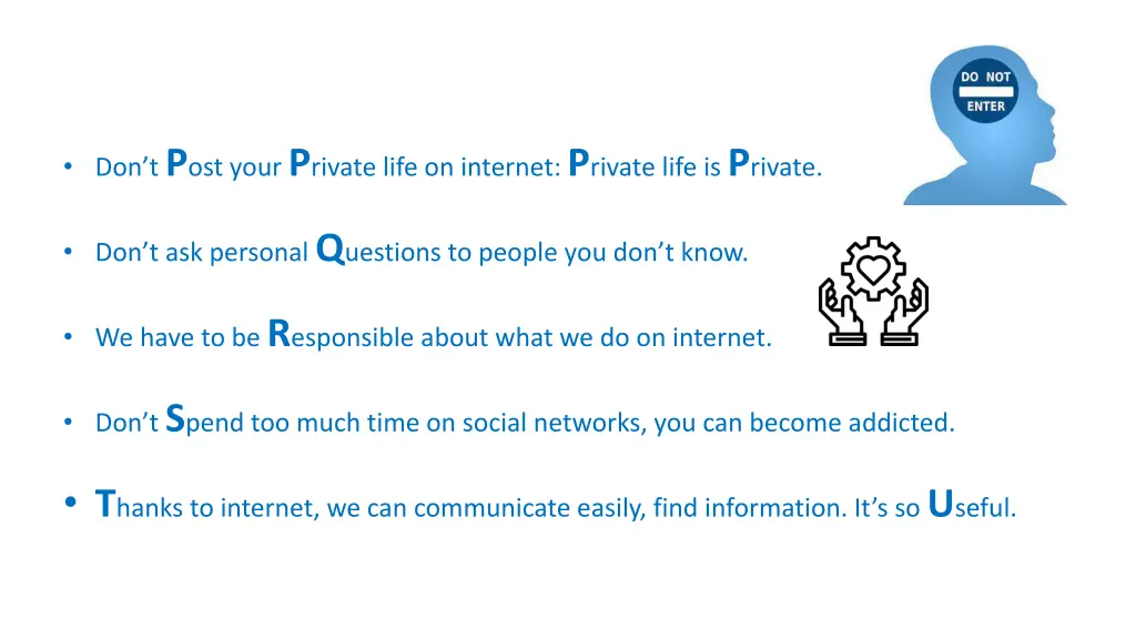 don t p ost your p rivate life on internet