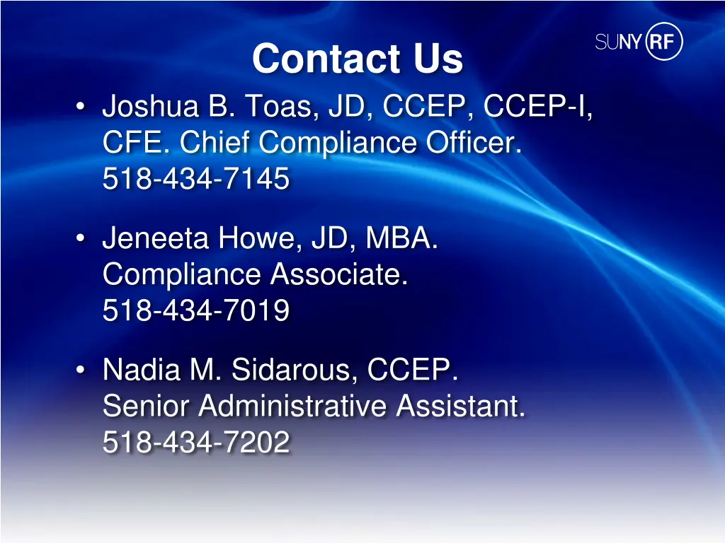 contact us
