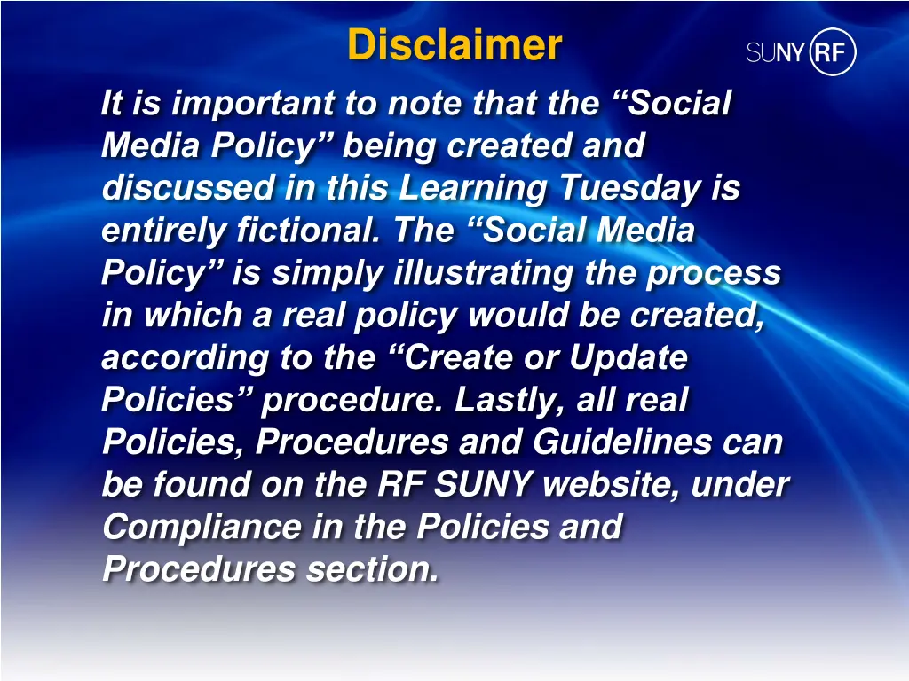 disclaimer