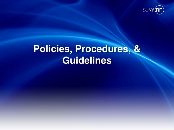 policies procedures guidelines