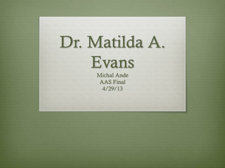dr matilda a evans michal ande aas final 4 29 13