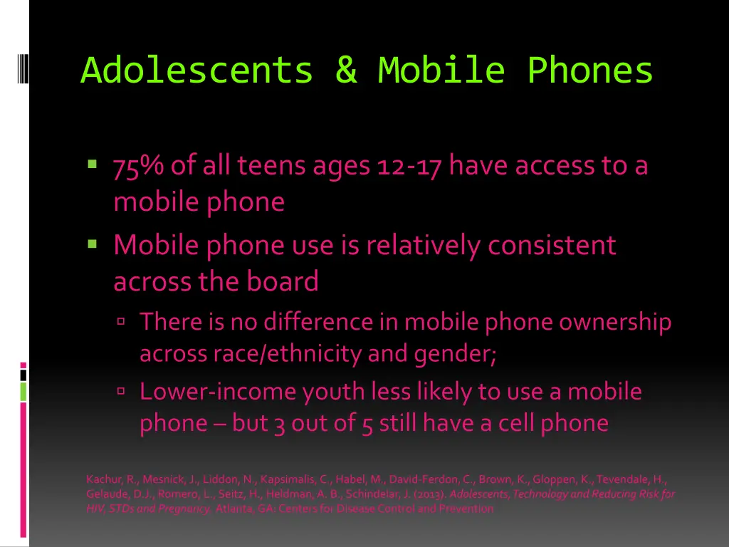 adolescents mobile phones