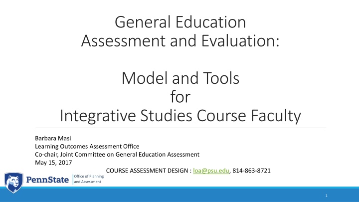 general education assessment and evaluation