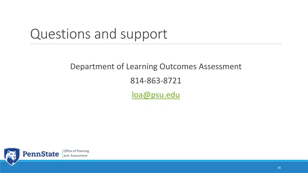 questions and support