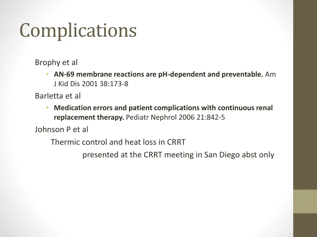 complications
