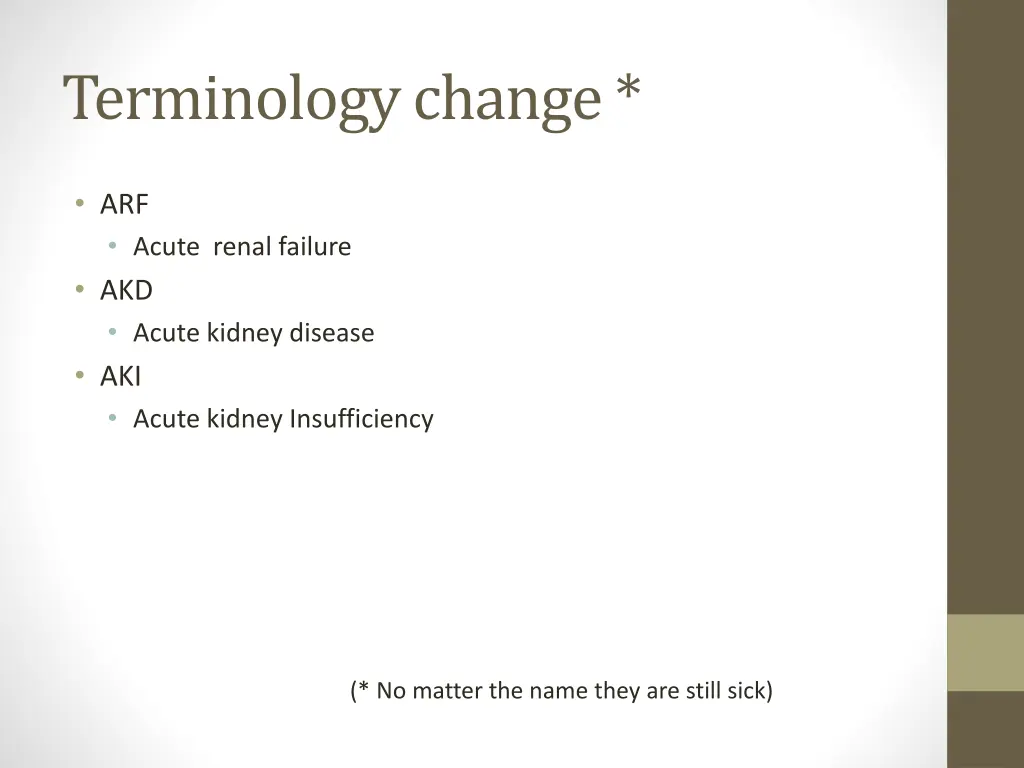 terminology change