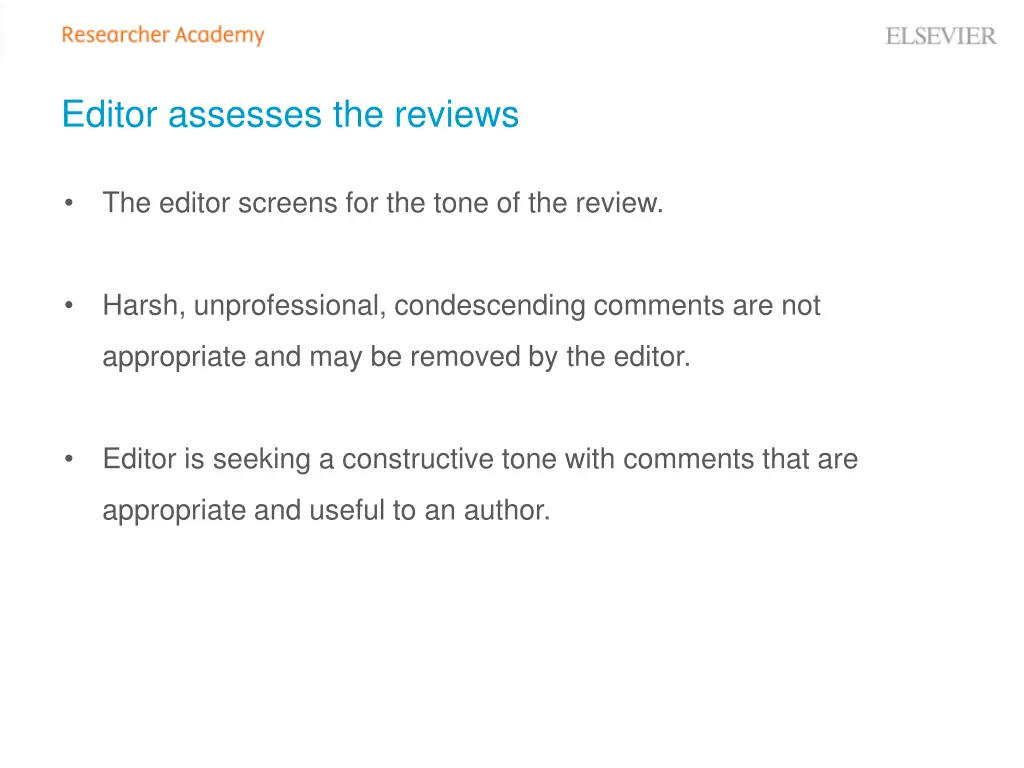 editor assesses the reviews 1