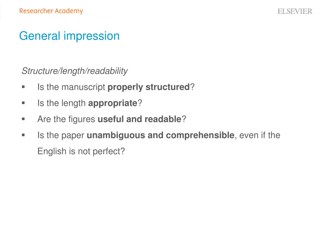 general impression