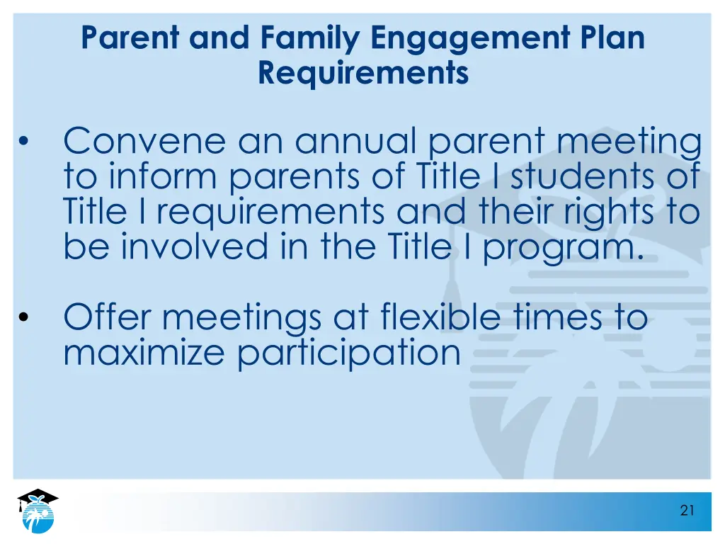 parent and family engagement plan requirements 1