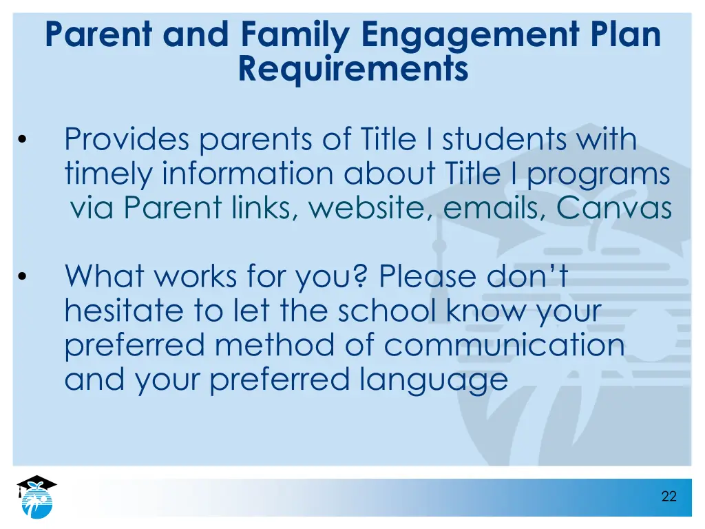 parent and family engagement plan requirements 2