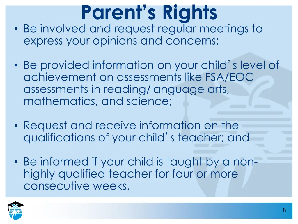 parent s rights be involved and request regular