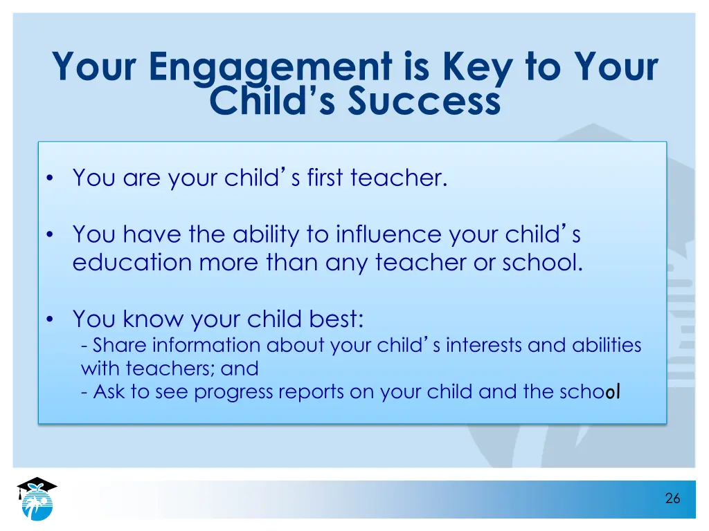 your engagement is key to your child s success
