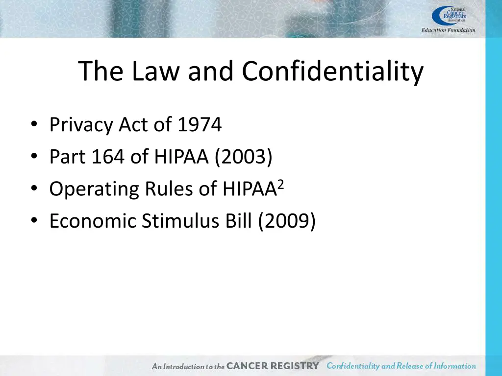 the law and confidentiality
