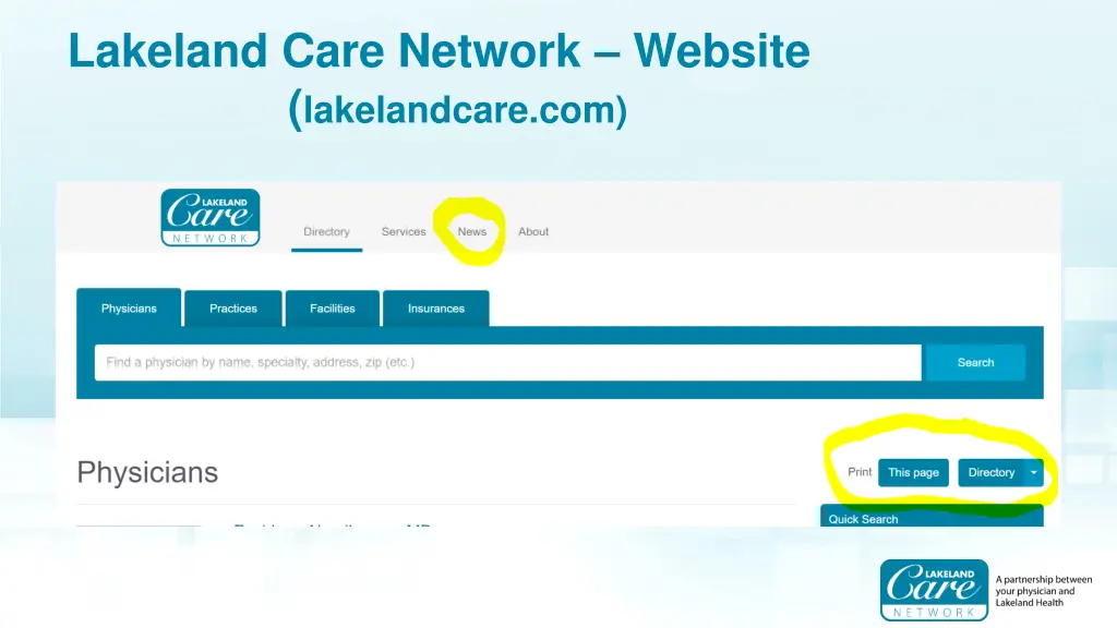 lakeland care network website lakelandcare com