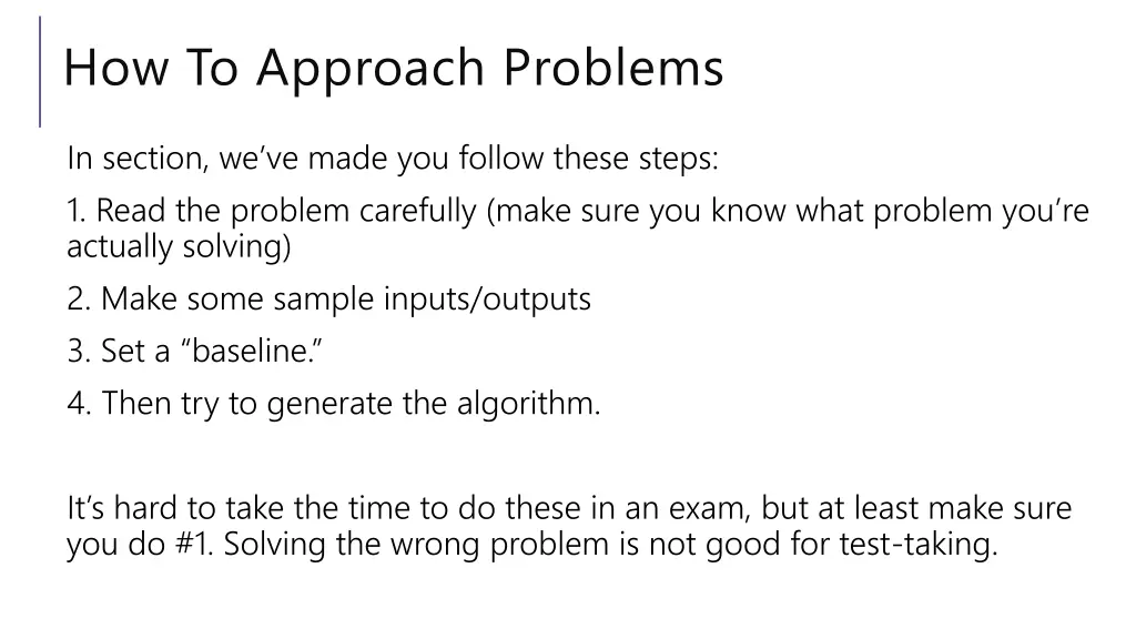 how to approach problems
