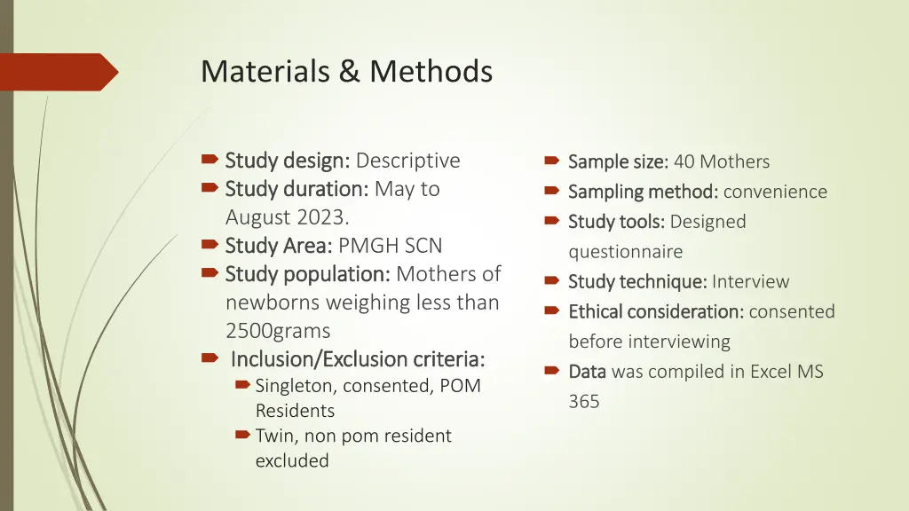 materials methods