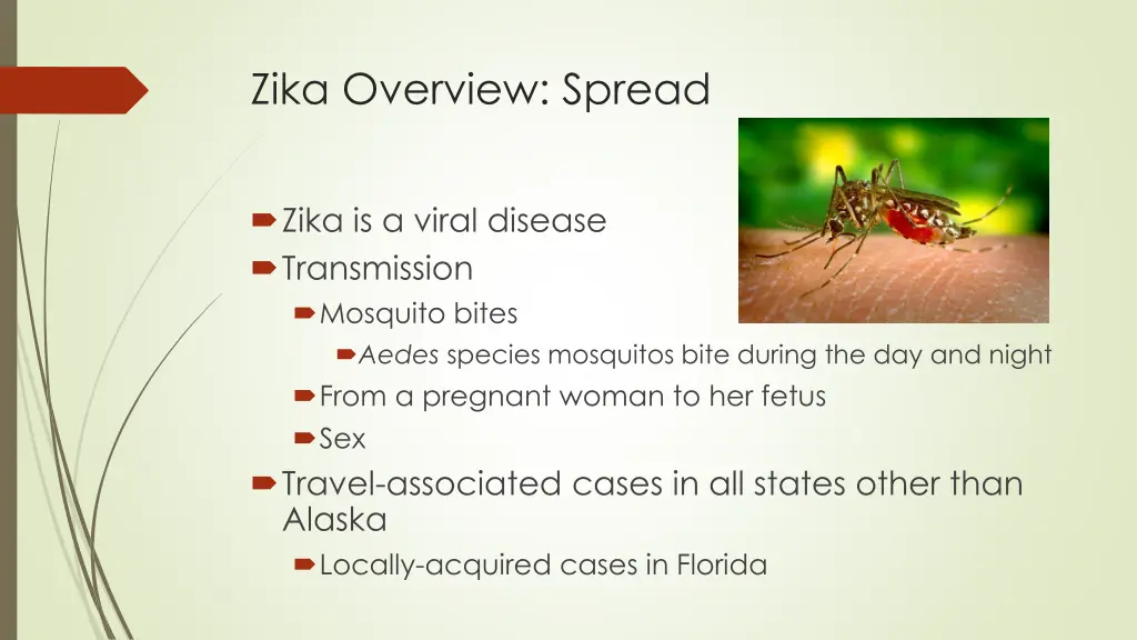 zika overview spread