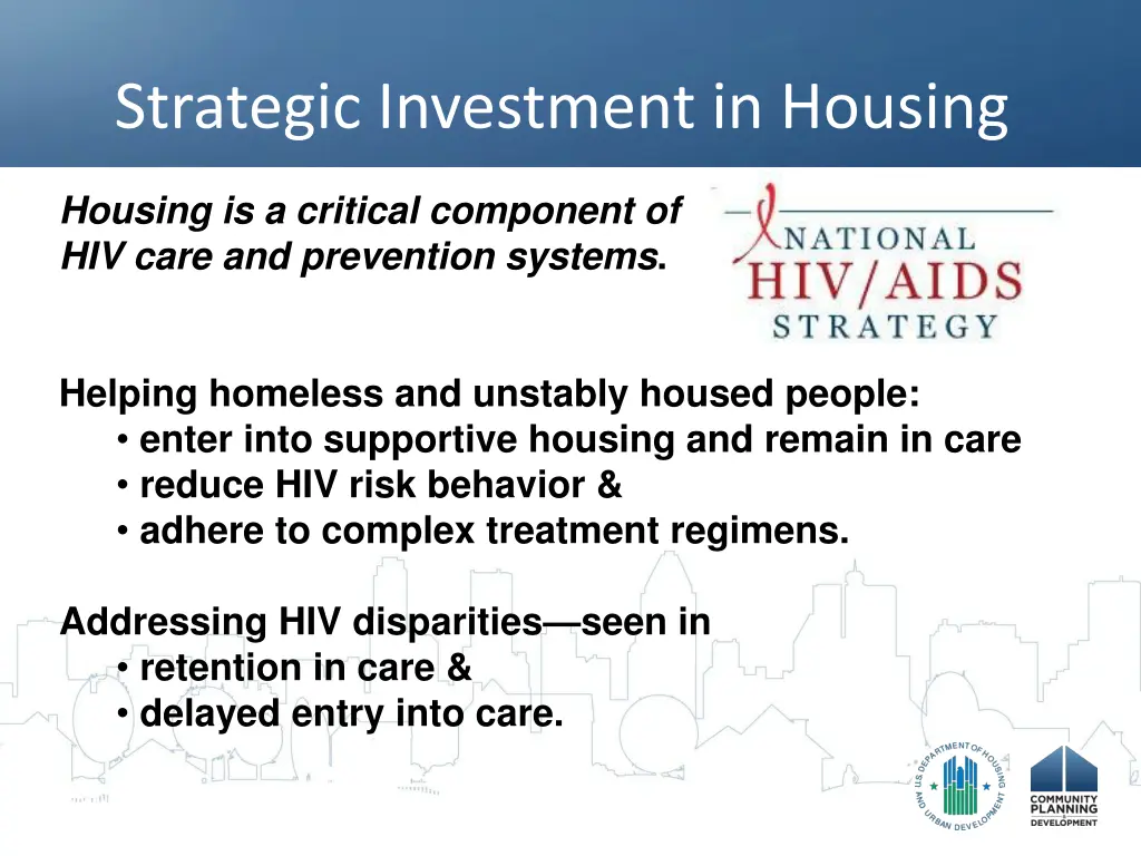 strategic investment in housing