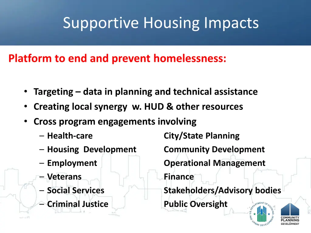 supportive housing impacts