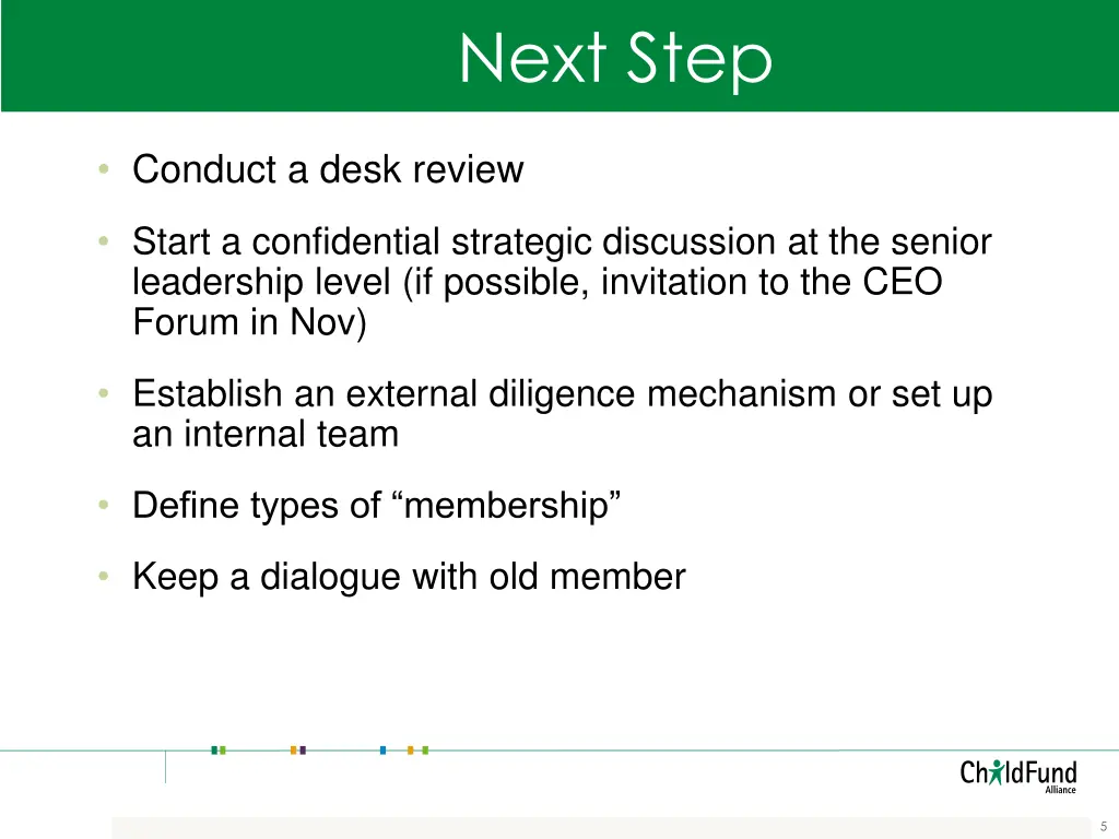 next step