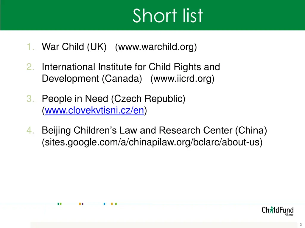 short list