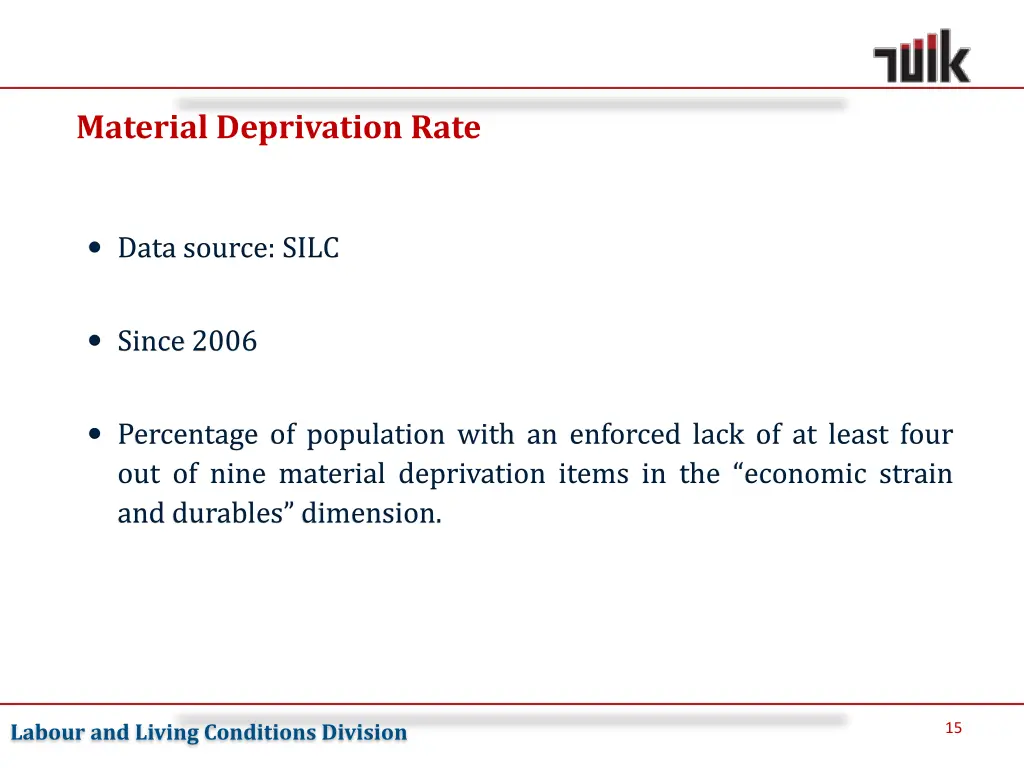 material deprivation rate