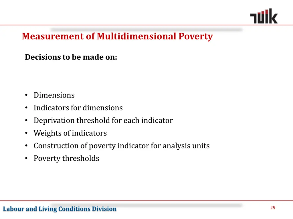 measurement of multidimensional poverty