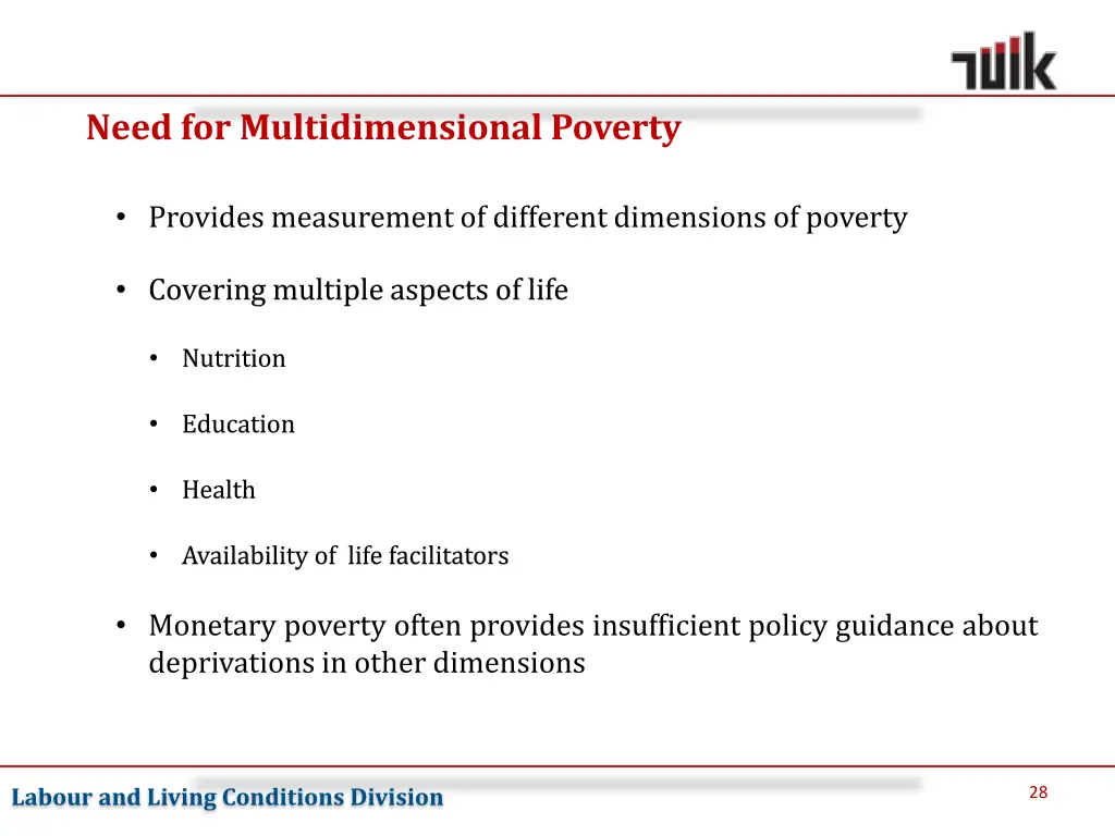 need for multidimensional poverty