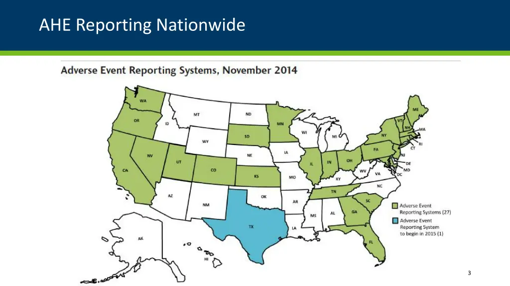 ahe reporting nationwide