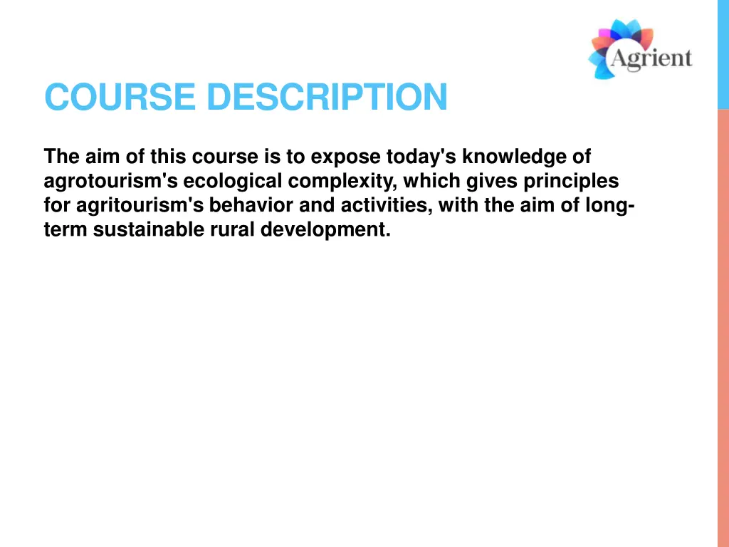 course description