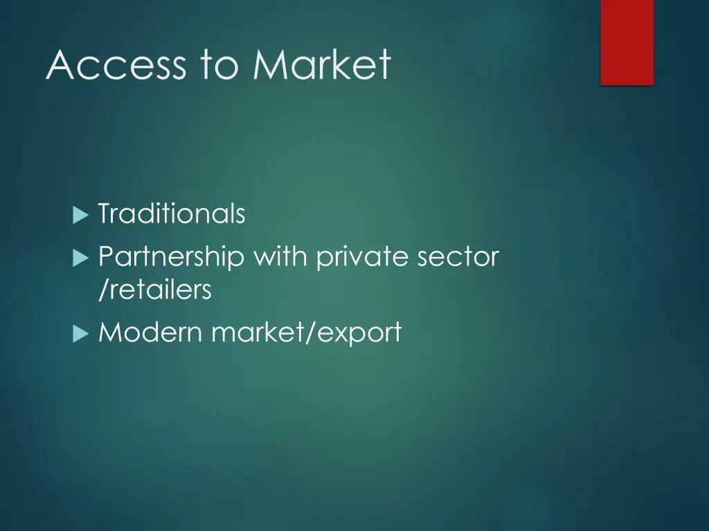 access to market