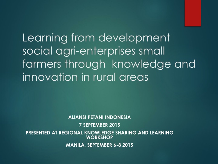 learning from development social agri enterprises