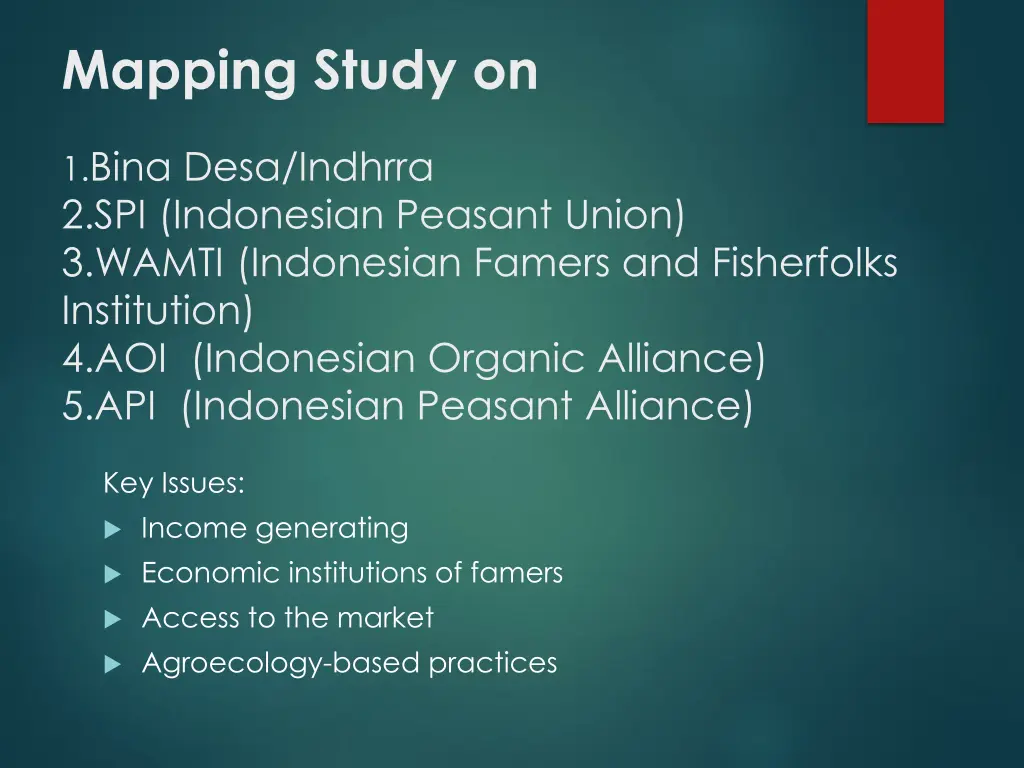 mapping study on