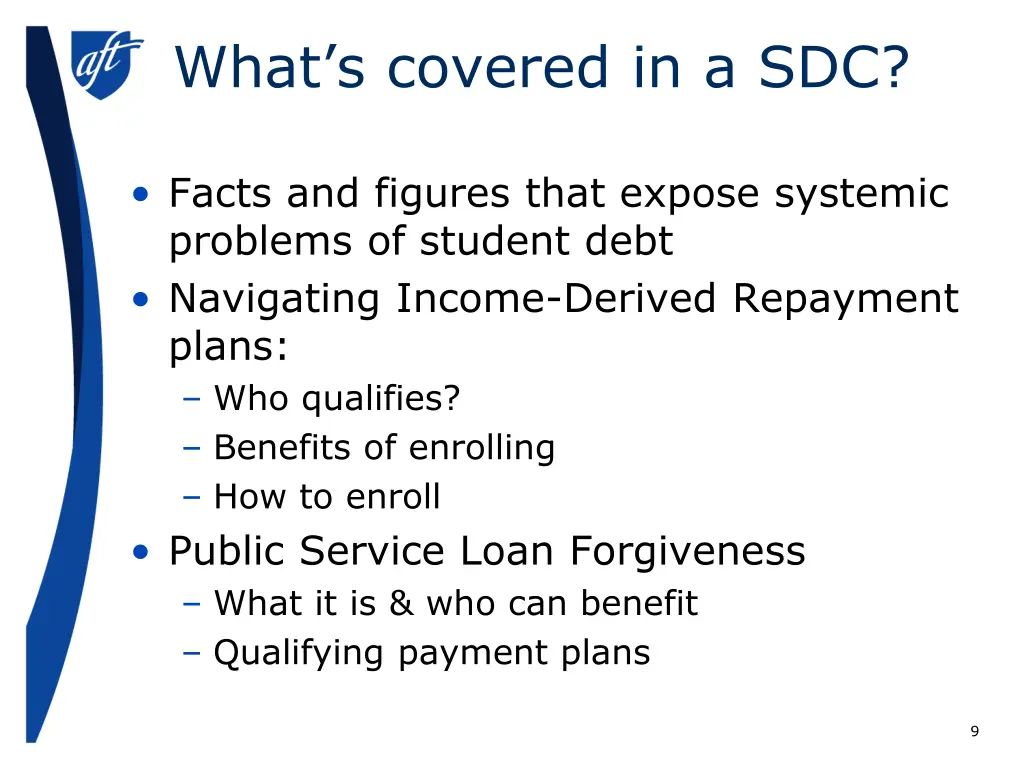 what s covered in a sdc