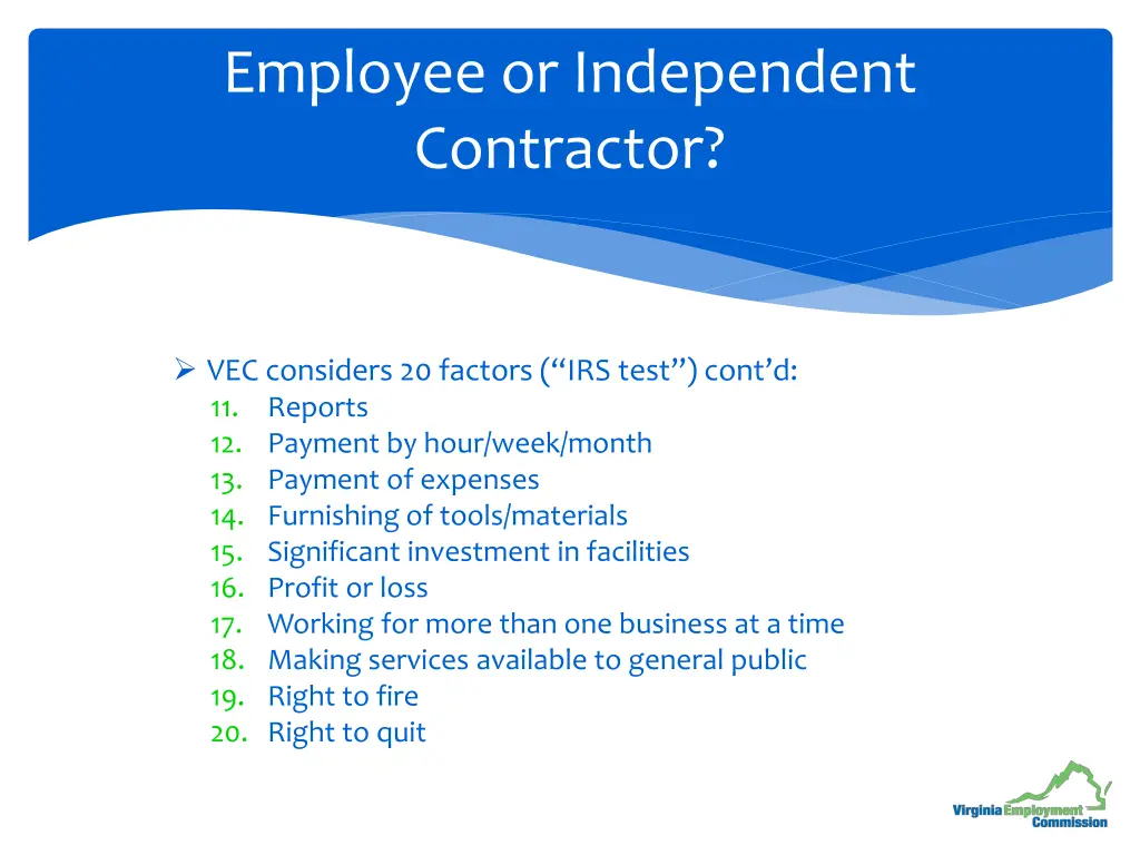 employee or independent contractor 5