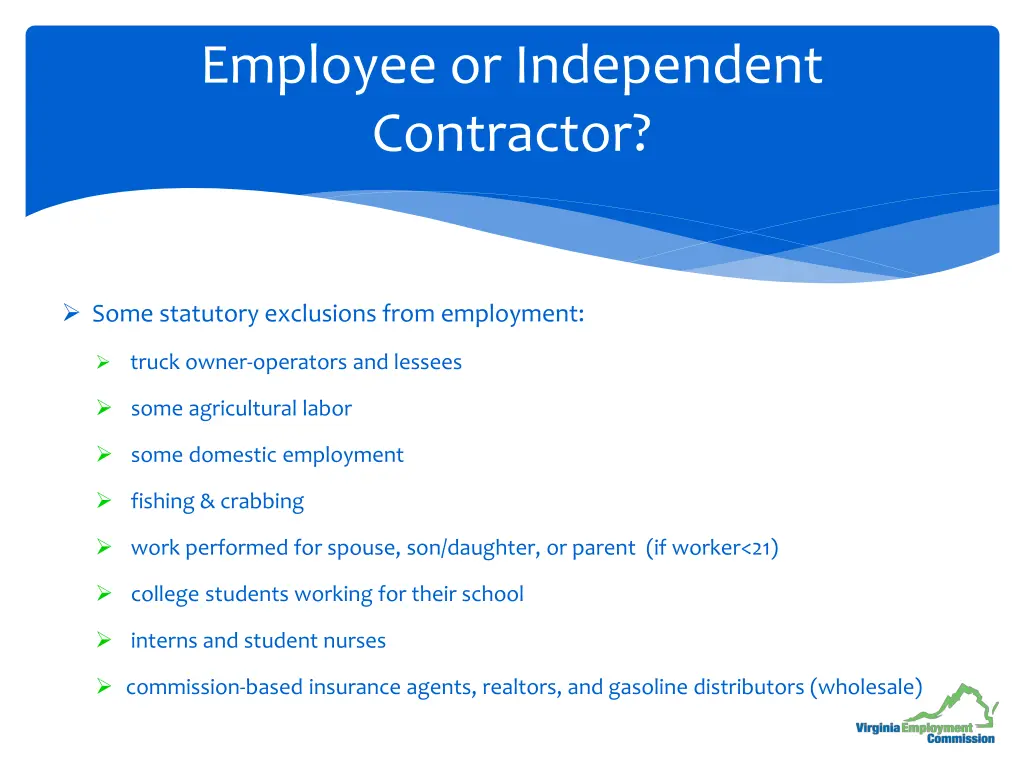employee or independent contractor