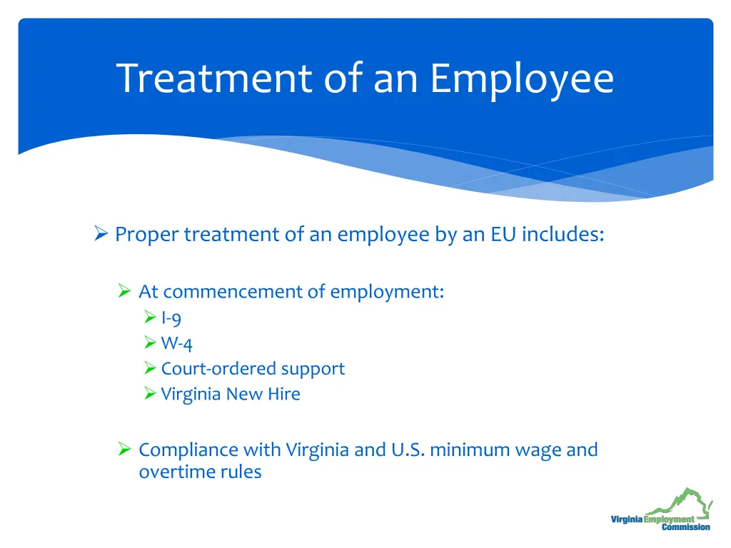 treatment of an employee