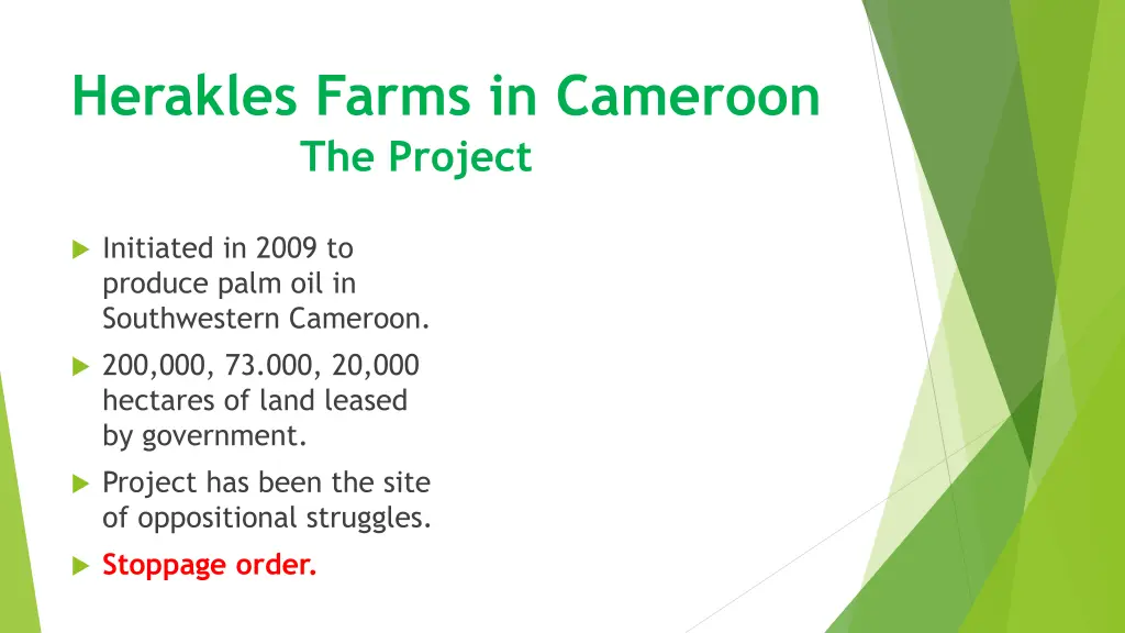 herakles farms in cameroon the project