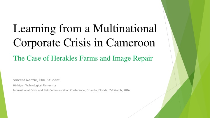 learning from a multinational corporate crisis