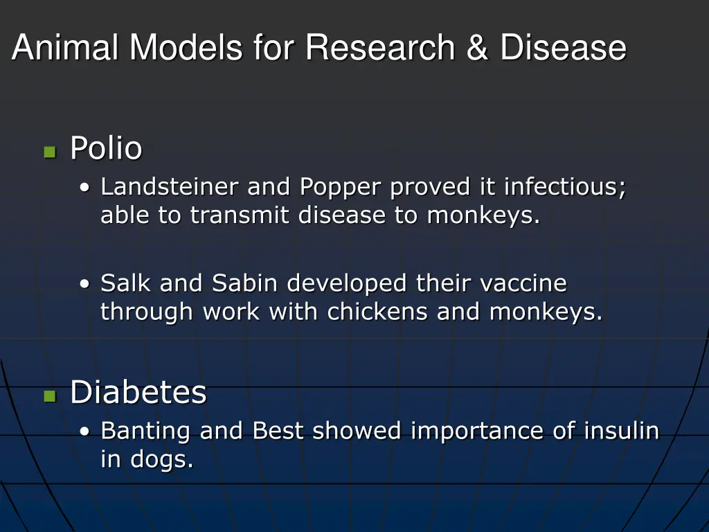 animal models for research disease